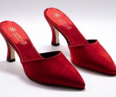 Sabot in Raso Rosso