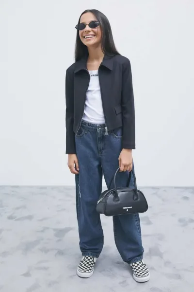 Giacca corta con zip
