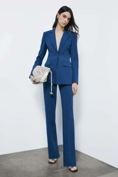 Pantaloni slim in viscosa