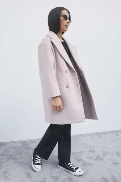 Cappotto oversize in misto lana