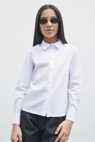 Camicia in popeline stretch